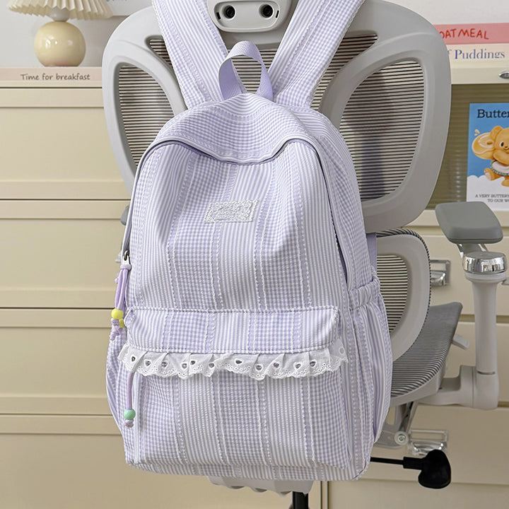 Stylish Striped Design Backpack Bowlift