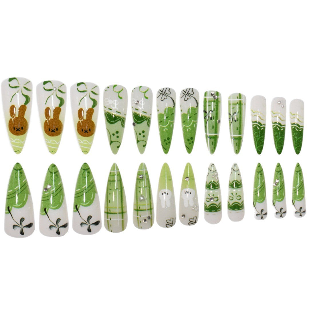 Decorative 3D Themed Press-On Nails Bowlift