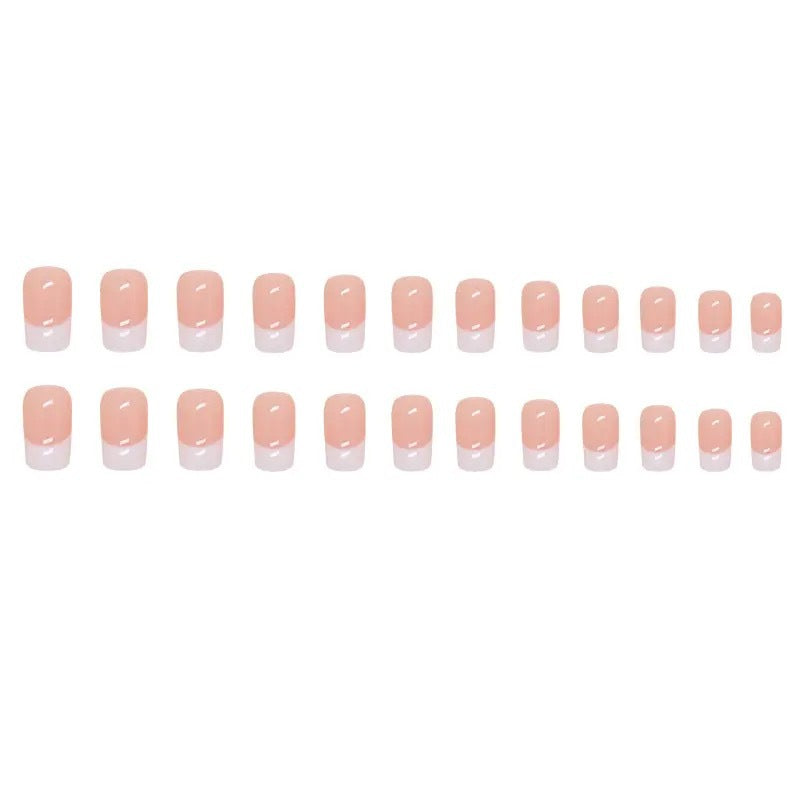 Acrylic nail set with elegant French design and glossy finish Bowlift