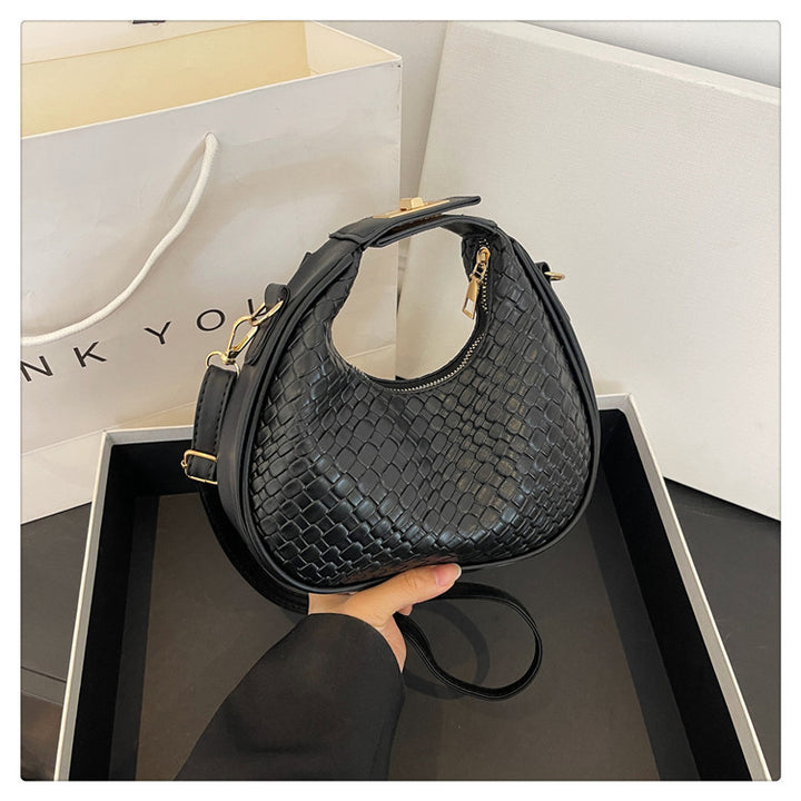 WoTextured Leather Hobo Bag Bowlift