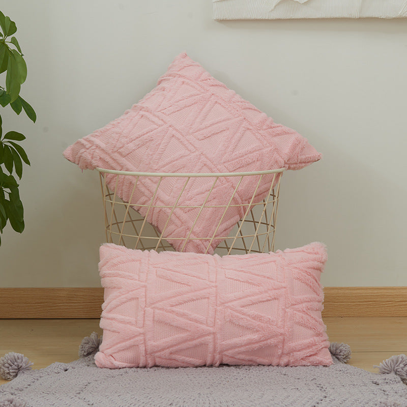 Textured Geometric Throw Pillow