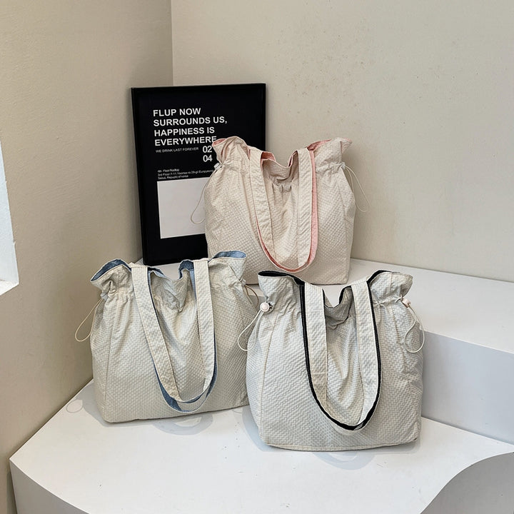 Lightweight Drawstring Beach Tote Bowlift