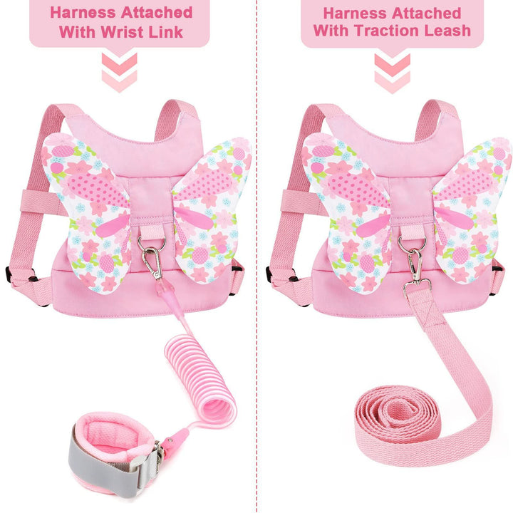 Butterfly-Themed Toddler Harness Backpack Bowlift