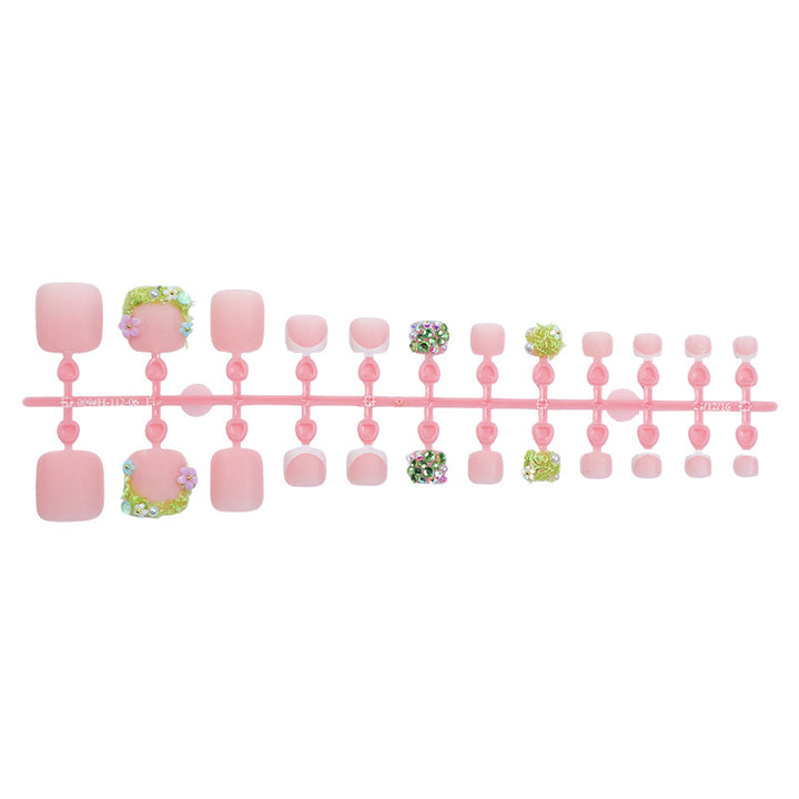 Creative nail set with glitter and flower designs Bowlift