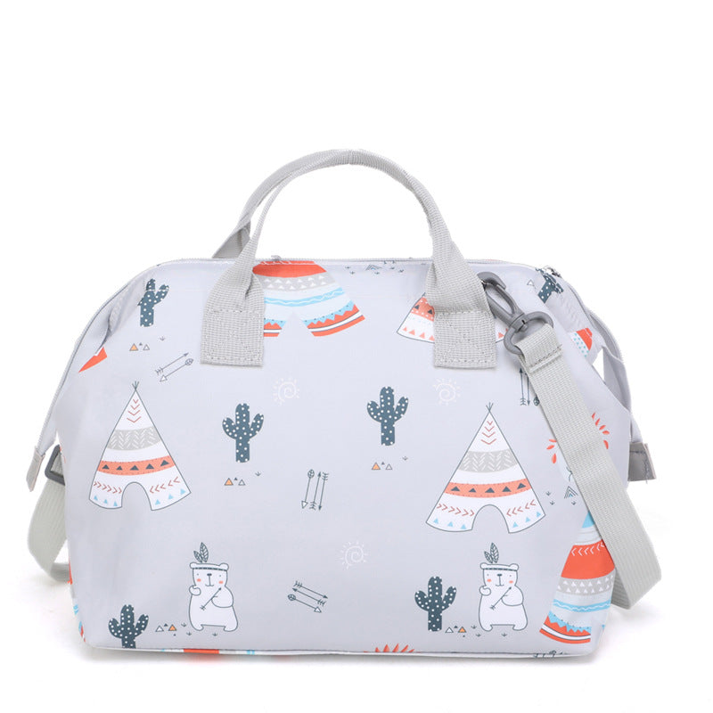 Playful Patterned Travel Satchel Bowlift
