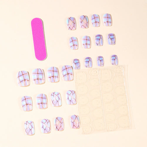 Iridescent Geometric Nail Art Extensions Bowlift
