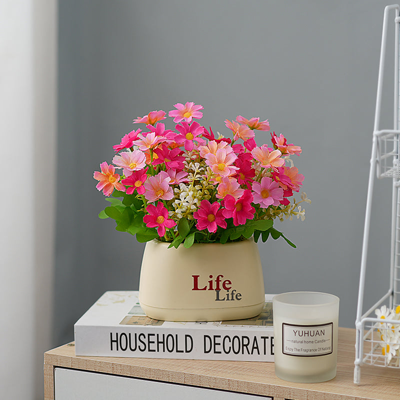 Decorative Potted Faux Floral Arrangement