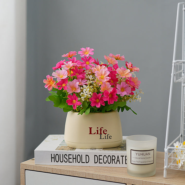 Decorative Potted Faux Floral Arrangement