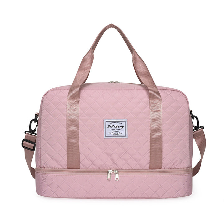 Quilted Multi-Compartment Travel Tote