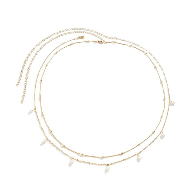 Delicate Layered Chain Necklace Bowlift
