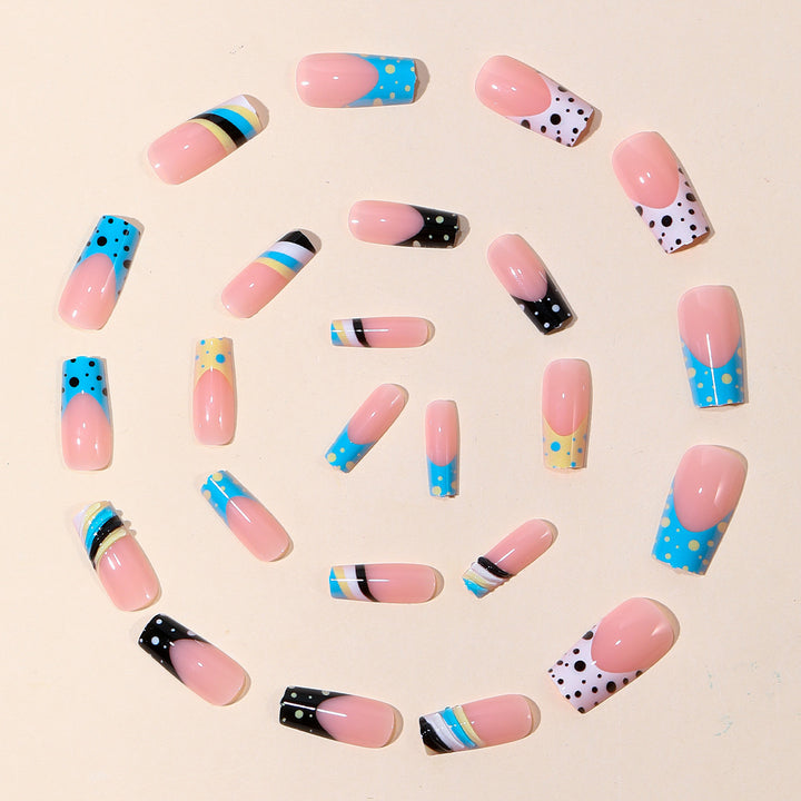Artistic French Tip Nail Extensions Bowlift