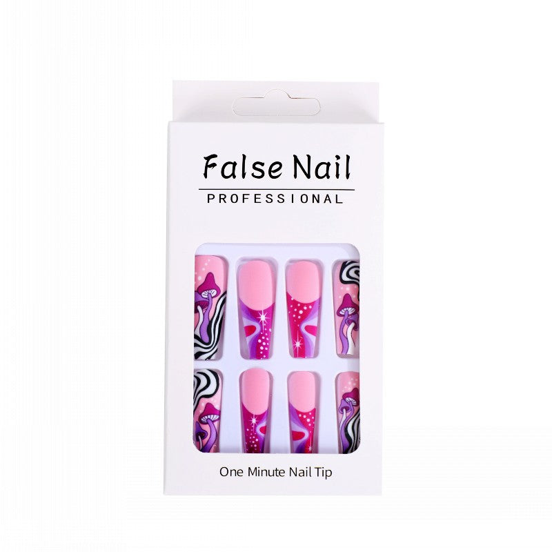Artificial nails in modern abstract design Bowlift