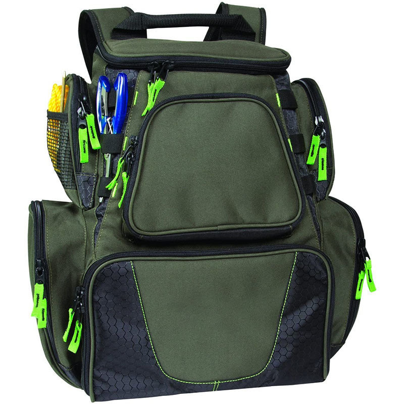 Multi-Compartment Fishing Gear Storage Backpack Bowlift