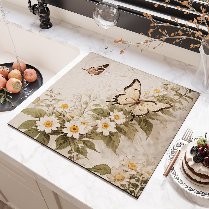 Floral Design Kitchen Surface Protector Bowlift