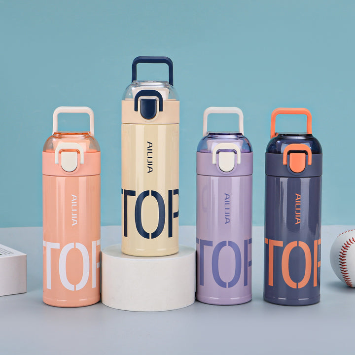 Women's Innovative Drink Bottle with Flip Top Closure Bowlift