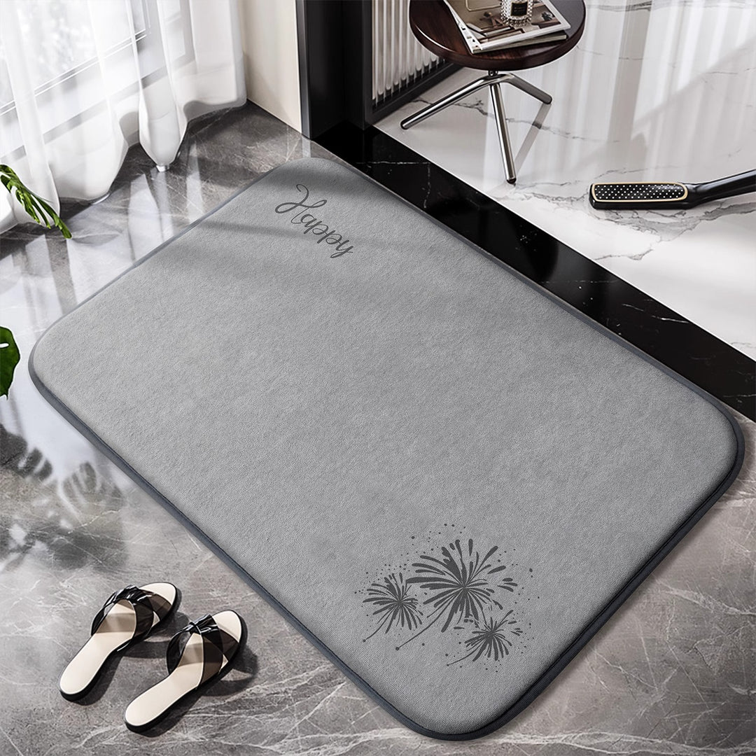 Non-slip bathroom rug with charming design Bowlift