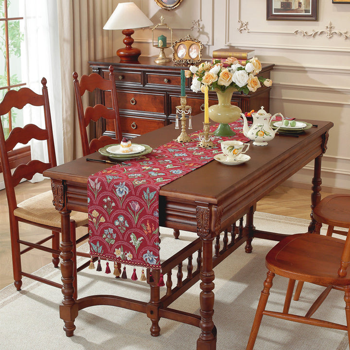 Floral Embroidered Table Runner