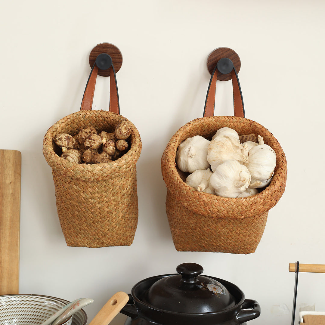 Unisex Handwoven Decorative Basket with Practical Handles Bowlift