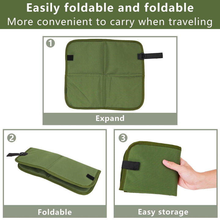 Ladies outdoor seating mat with detachable carrying strap Bowlift