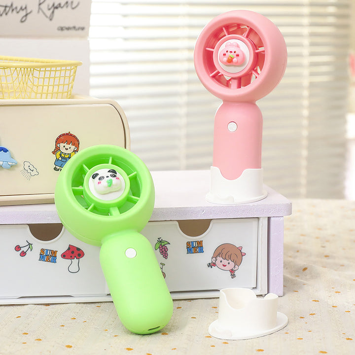 Ladies Portable Mini Fan with Cheeky Animal Designs Bowlift