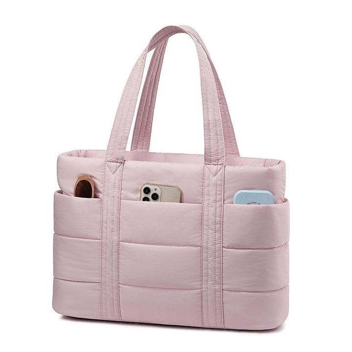 Padded tote bag with practical exterior pockets Bowlift
