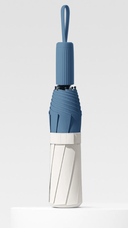 Ladies Automatic Folding Umbrella with Ergonomic Handle and Double-Layer Construction Bowlift