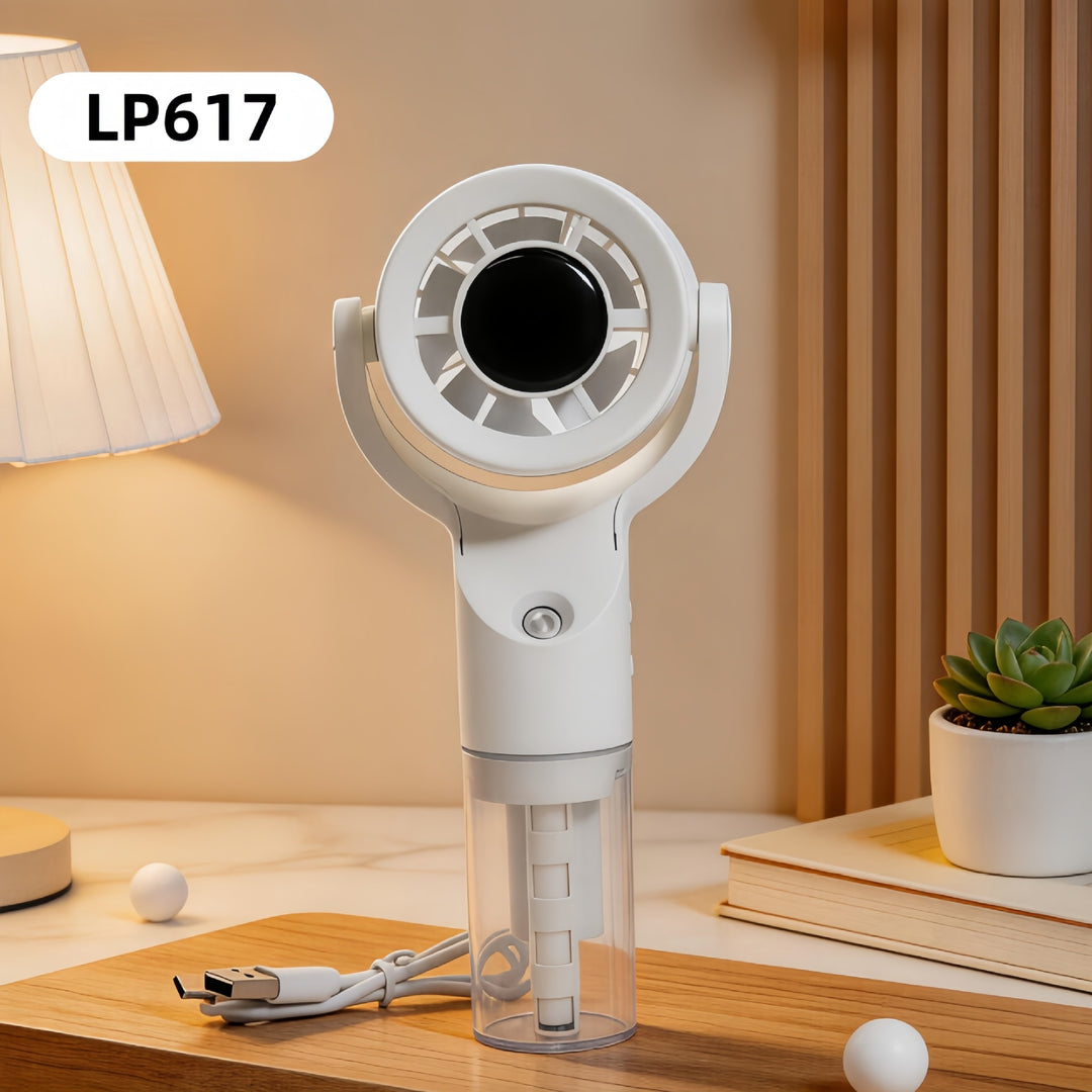 Ladies portable spray fan with USB charging function and ergonomic design Bowlift