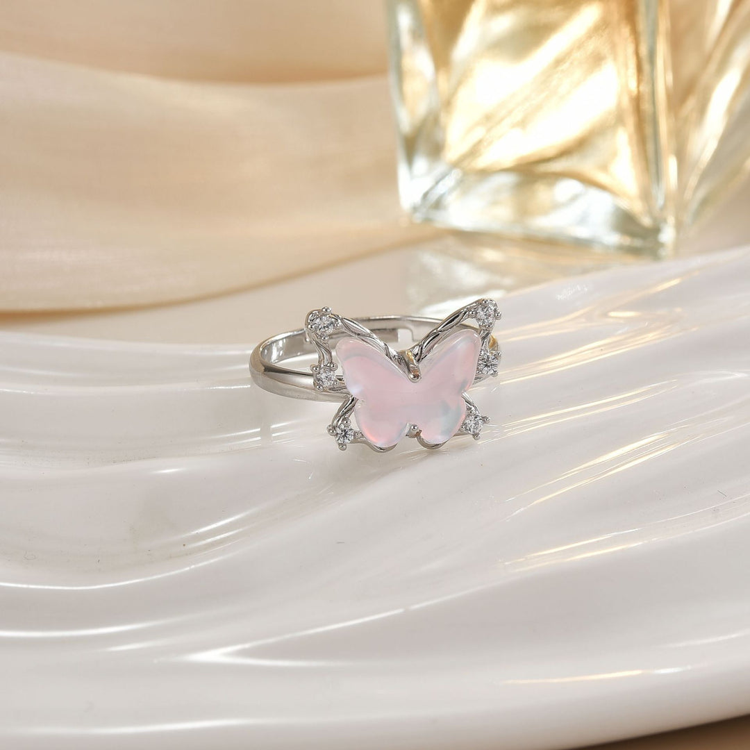 Double-Band Heart Halo Ring With Pavé Accents