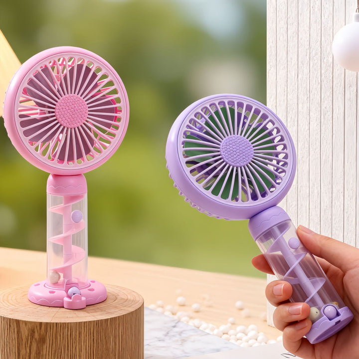 Women Portable Mini Fan with Spiral Structure and USB Connection Bowlift