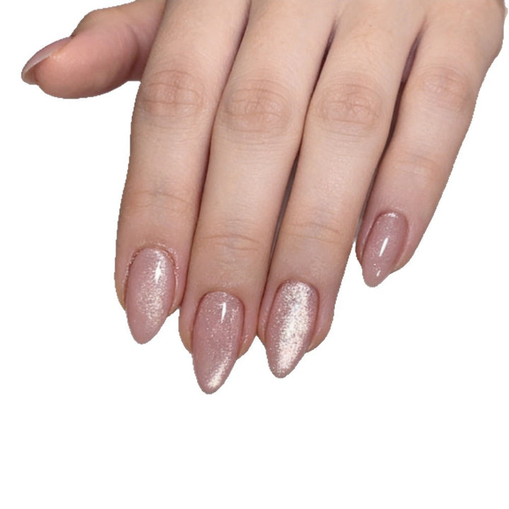Glossy Almond-Shaped Press-On Nails Set Bowlift