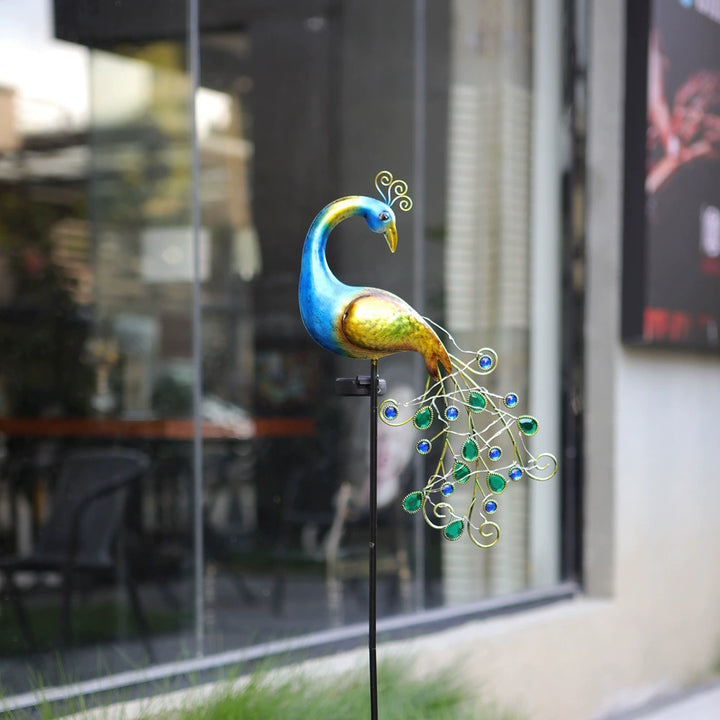 Solar Peacock Garden Light, Iron Art Yard Decoration