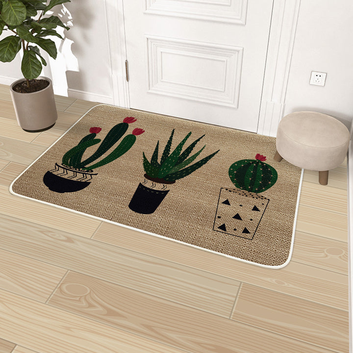 Tropical Leaf Printed Entryway Mat