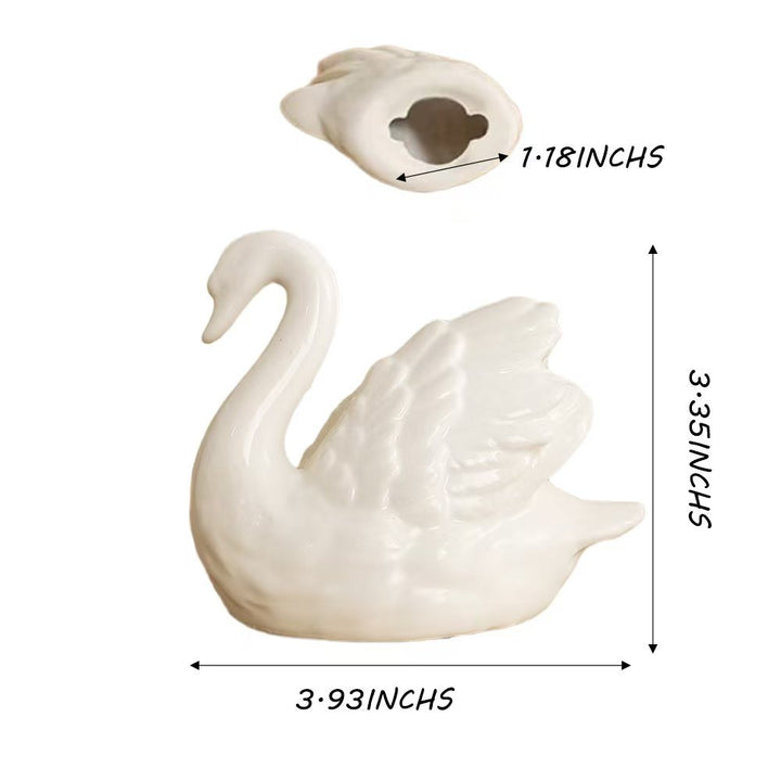 Elegant ceramic swan figure Bowlift