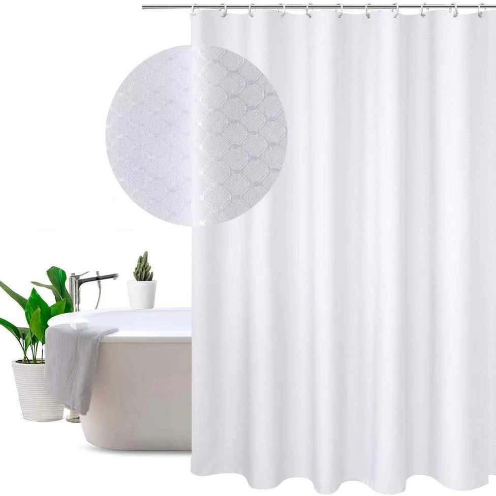 Textured Waterproof Shower Curtain Bowlift