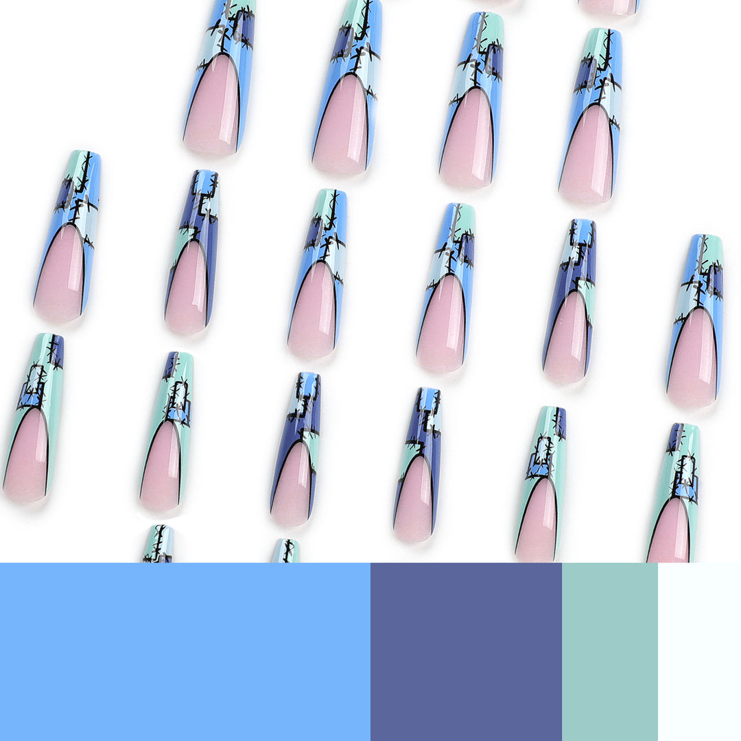 Artistic stiletto nails with modern decorative accents Bowlift