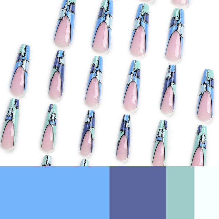 Artistic stiletto nails with modern decorative accents Bowlift