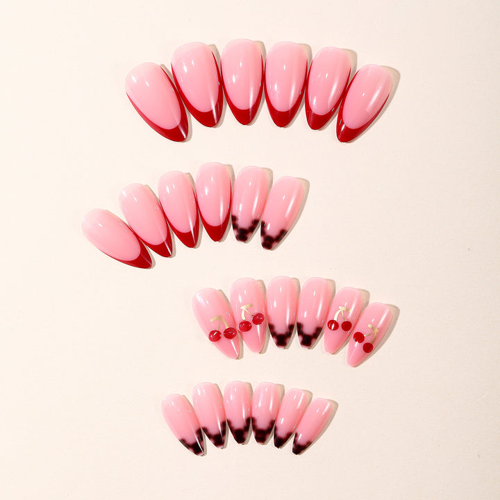 Trendy French Tip Nail Art Set Bowlift