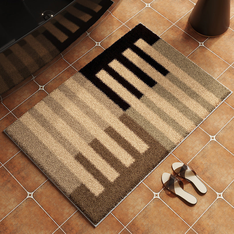 Geometric Patterned Non-Slip Bath Mat Bowlift