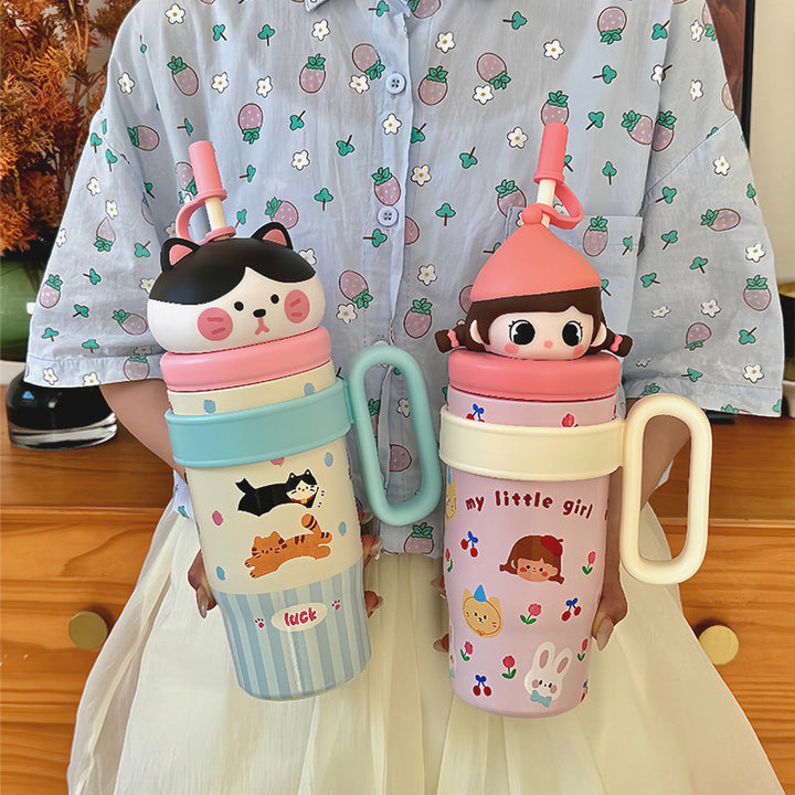Ladies Thermo Cup with Cute Animal Design Bowlift
