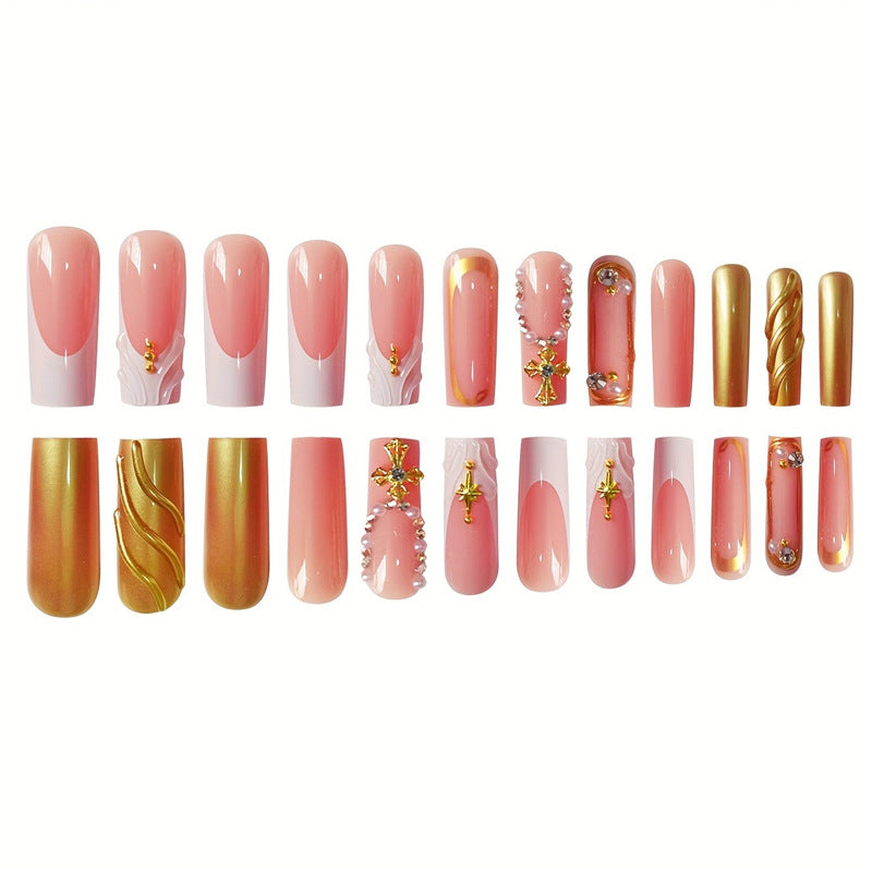 Decorative 3D Press-On Nail Set Bowlift
