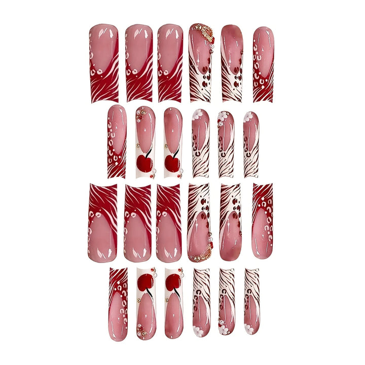 Decorative Press-On Nail Set Bowlift