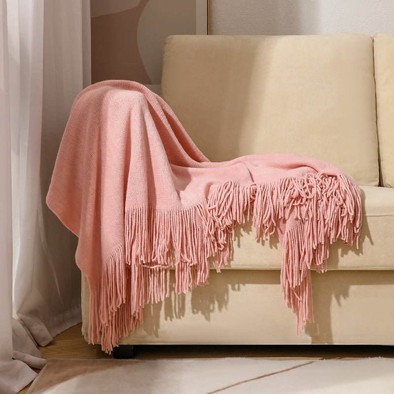 Luxurious Plush Fringe Throw Blanket