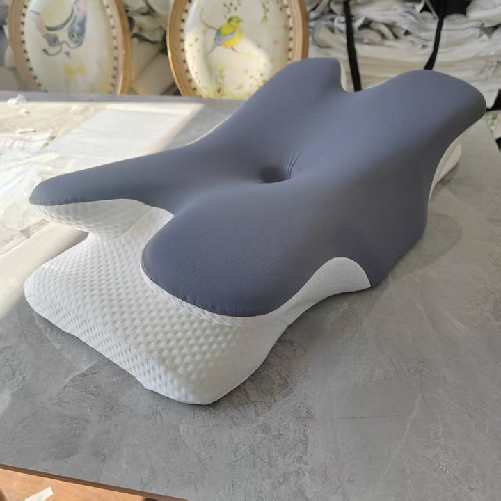 Ergonomic contour pillow with cooling surface Bowlift