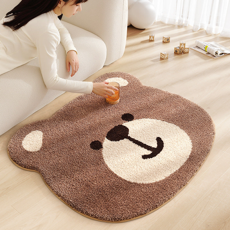 Tiger-Head Shaped Area Rug Bowlift