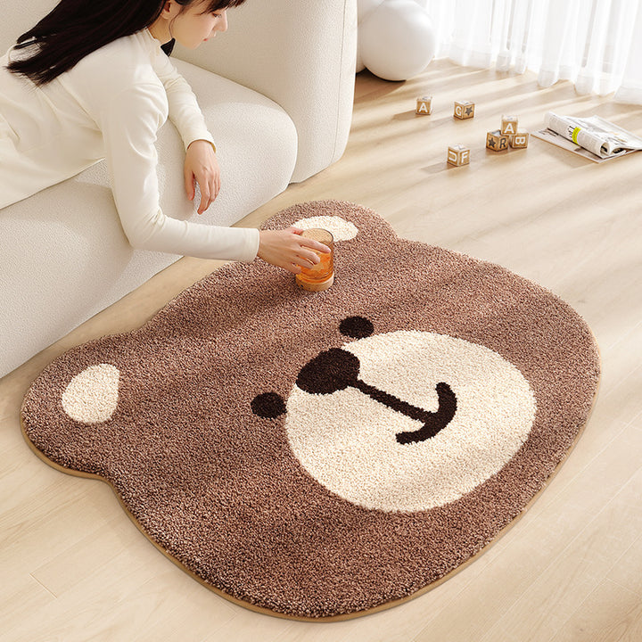 Tiger-Head Shaped Area Rug Bowlift