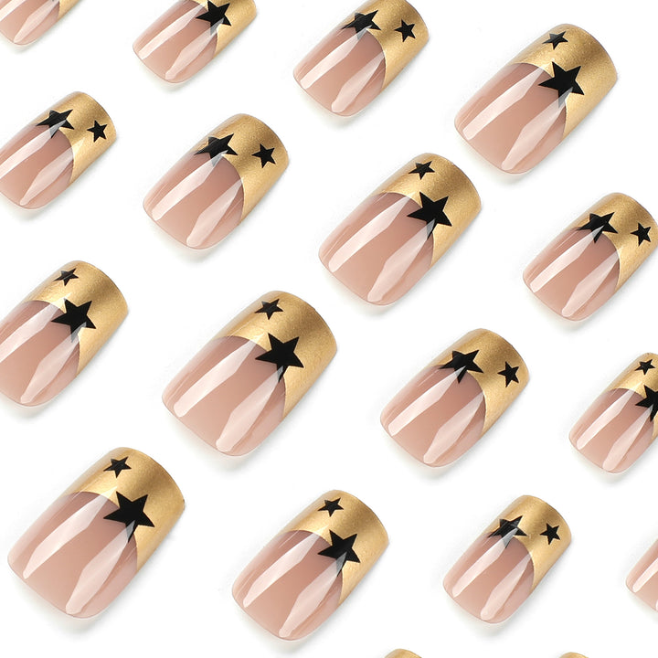 Artful nail design with star accents Bowlift