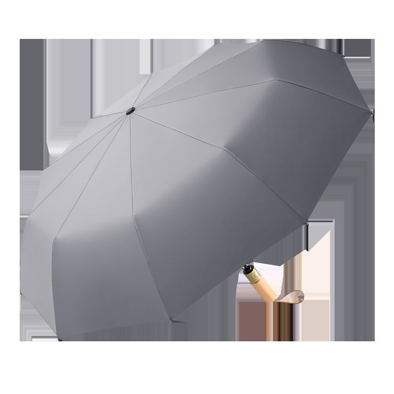 Ladies elegant folding umbrella with ergonomic wooden handle Bowlift