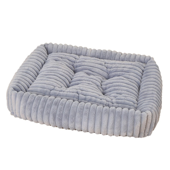 Women Plush Pet Bed with High Edge Bowlift