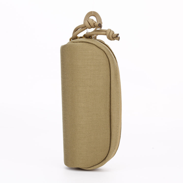 Durable Tactical Eyewear And Accessory Zippered Pouch With Carabiner Bowlift