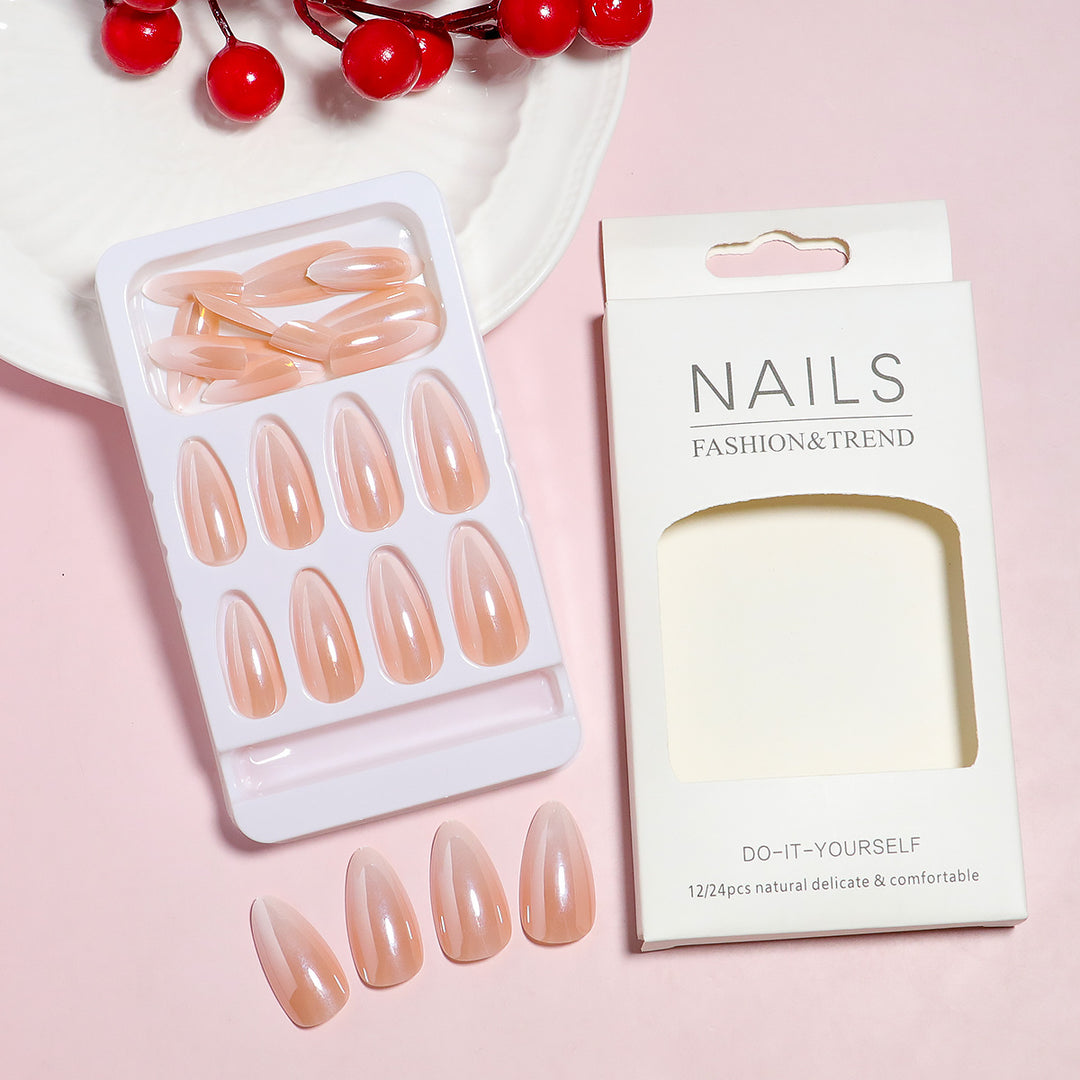 DIY Natural Finish Press-On Nail Set Bowlift 1787225130